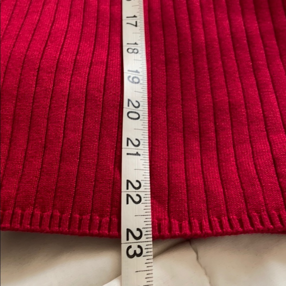 Talbots Red Ribbed Turtle Neck Sweater - image 7